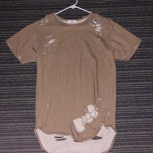 EPTM distressed long Tee
